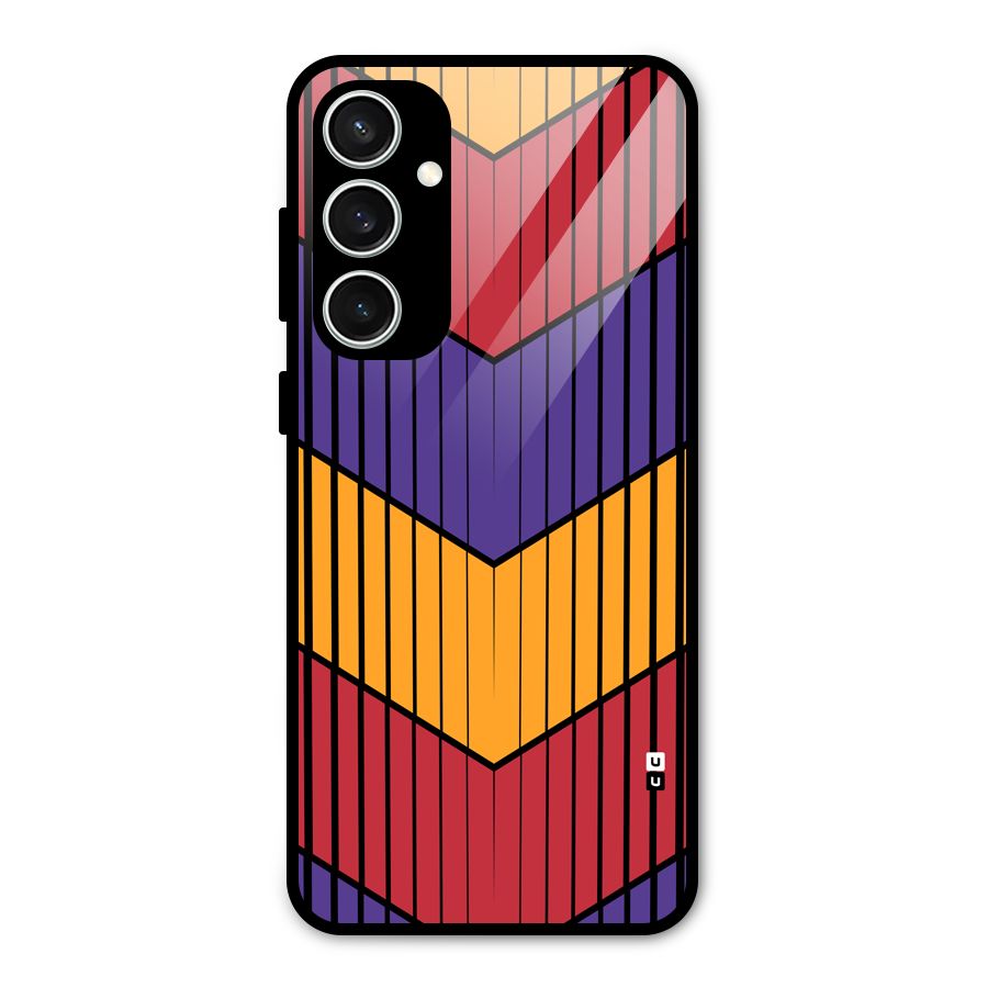 Angular Stripes Glass Back Case for Galaxy S23 FE