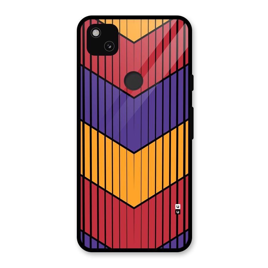Angular Stripes Glass Back Case for Google Pixel 4a