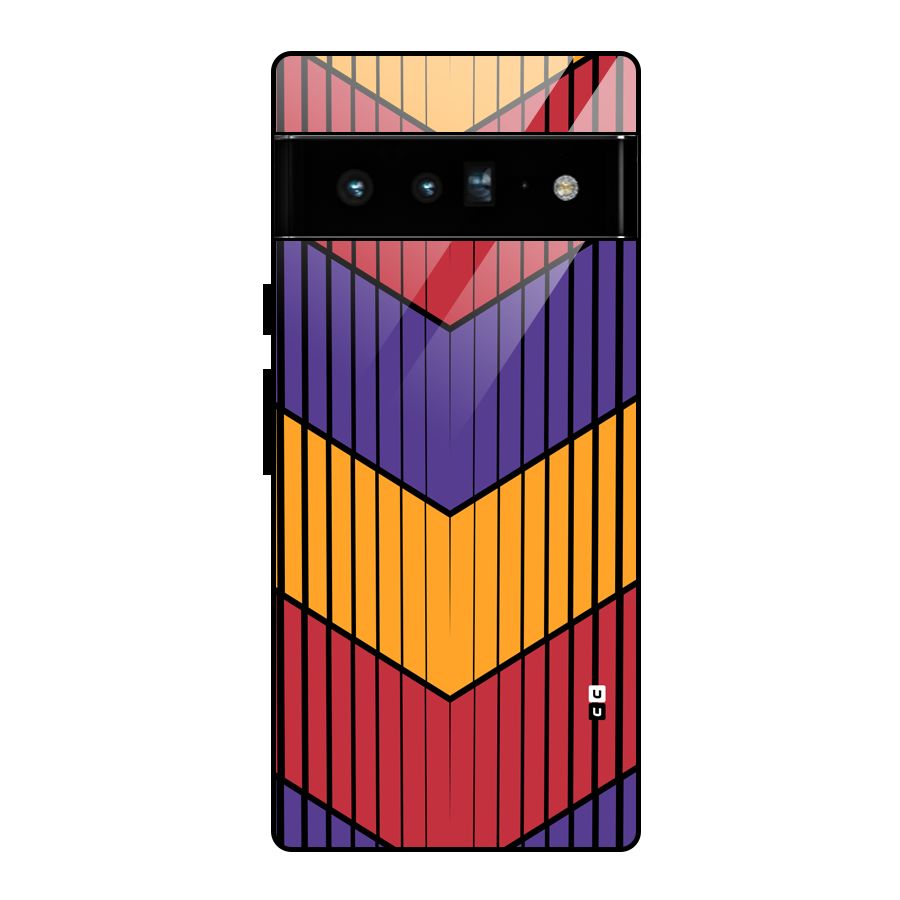 Angular Stripes Glass Back Case for Google Pixel 6 Pro
