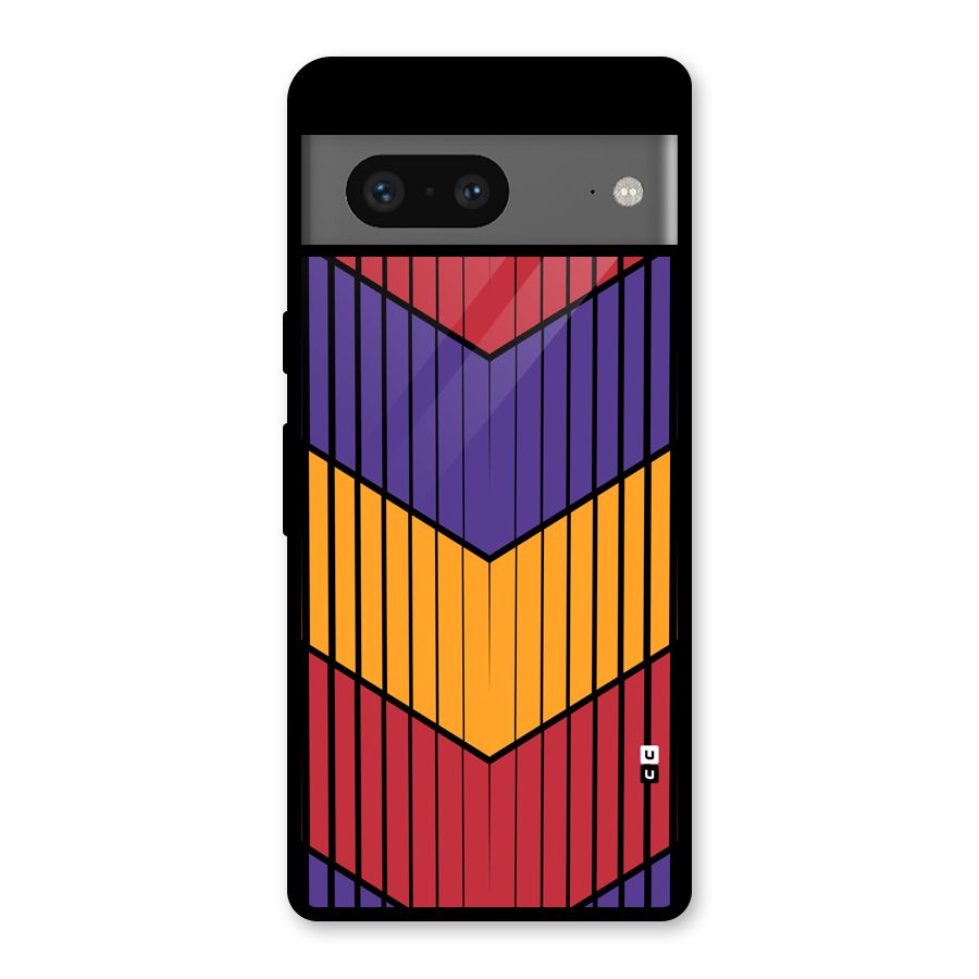Angular Stripes Glass Back Case for Google Pixel 7