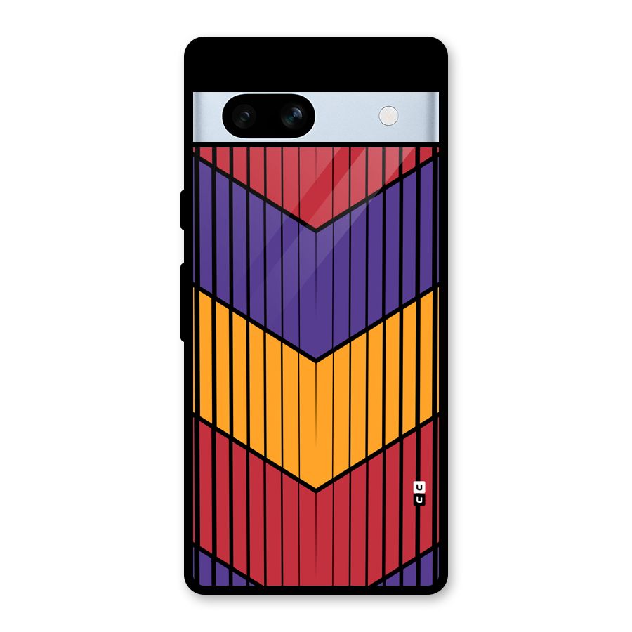 Angular Stripes Glass Back Case for Google Pixel 7a