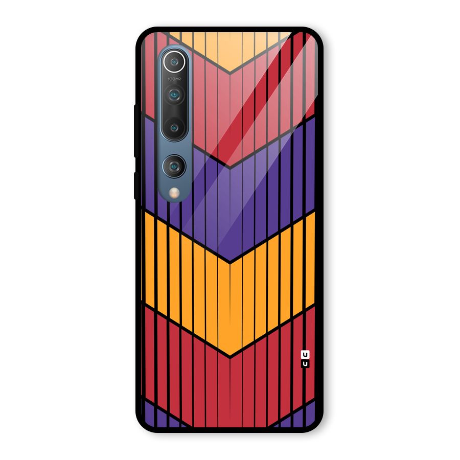 Angular Stripes Glass Back Case for Mi 10