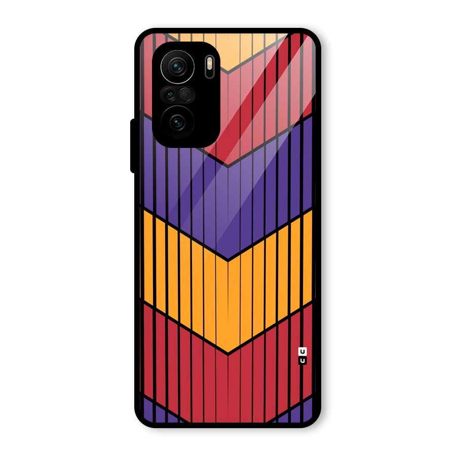 Angular Stripes Glass Back Case for Mi 11X Pro