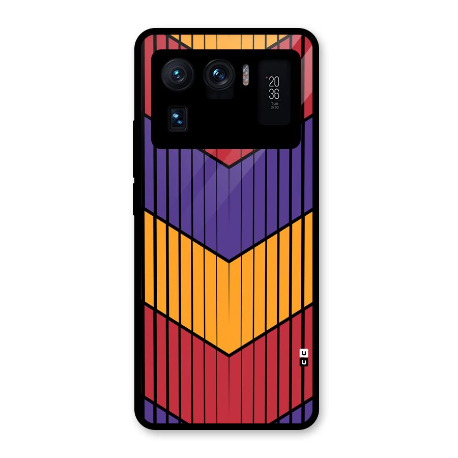Angular Stripes Glass Back Case for Mi 11 Ultra