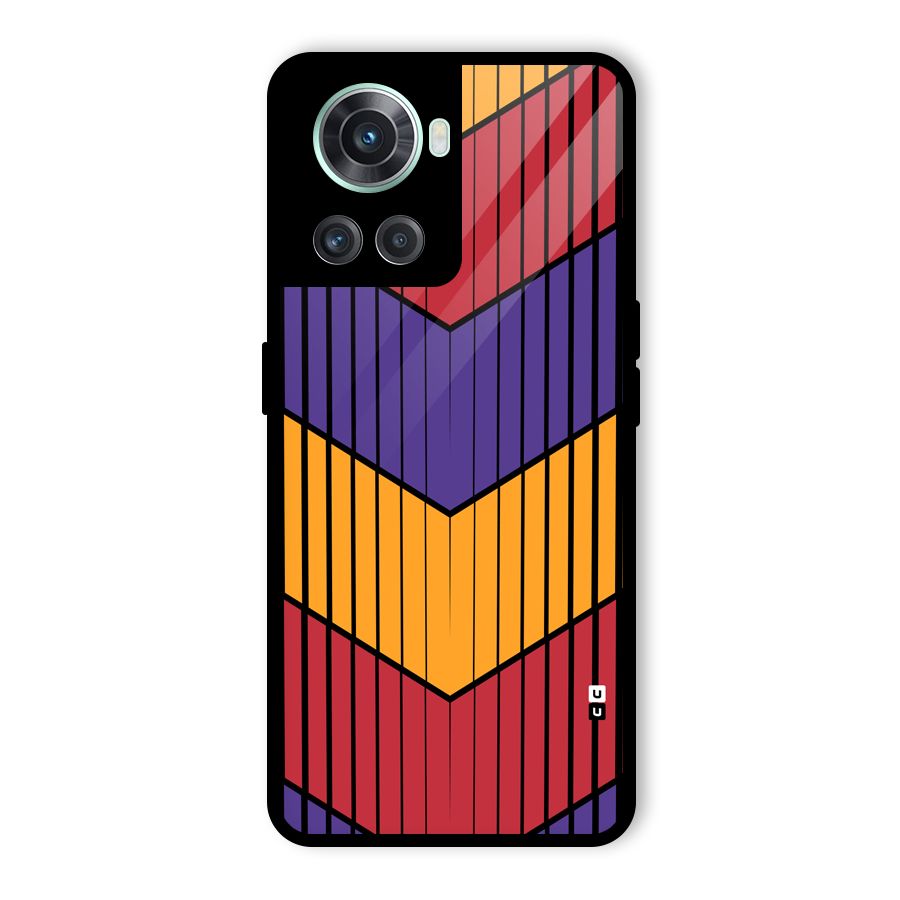 Angular Stripes Glass Back Case for OnePlus 10R