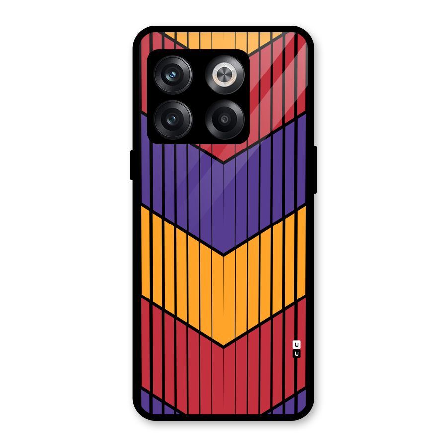 Angular Stripes Glass Back Case for OnePlus 10T