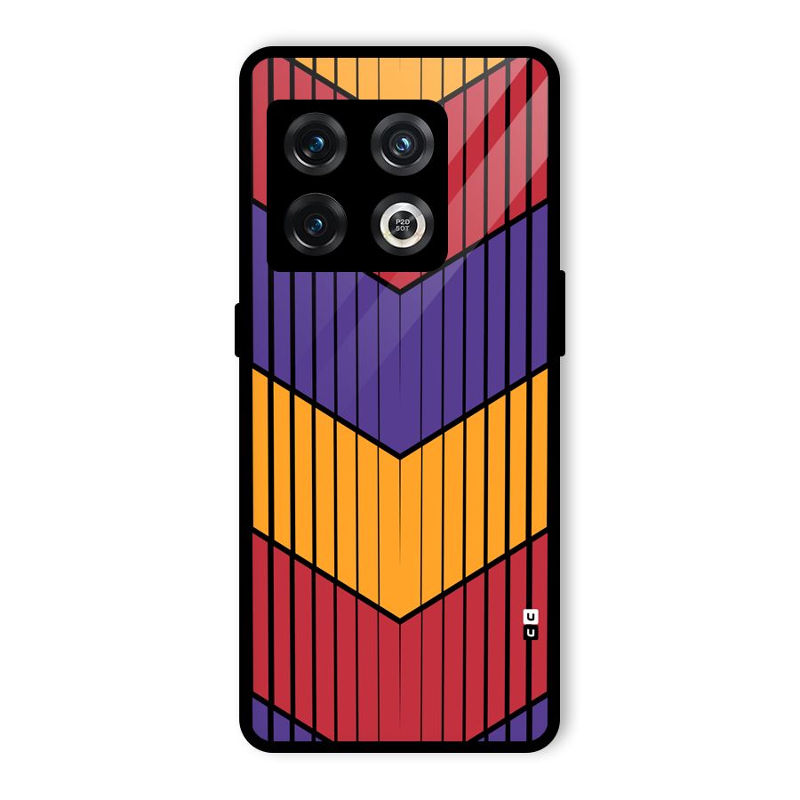 Angular Stripes Glass Back Case for OnePlus 10 Pro 5G