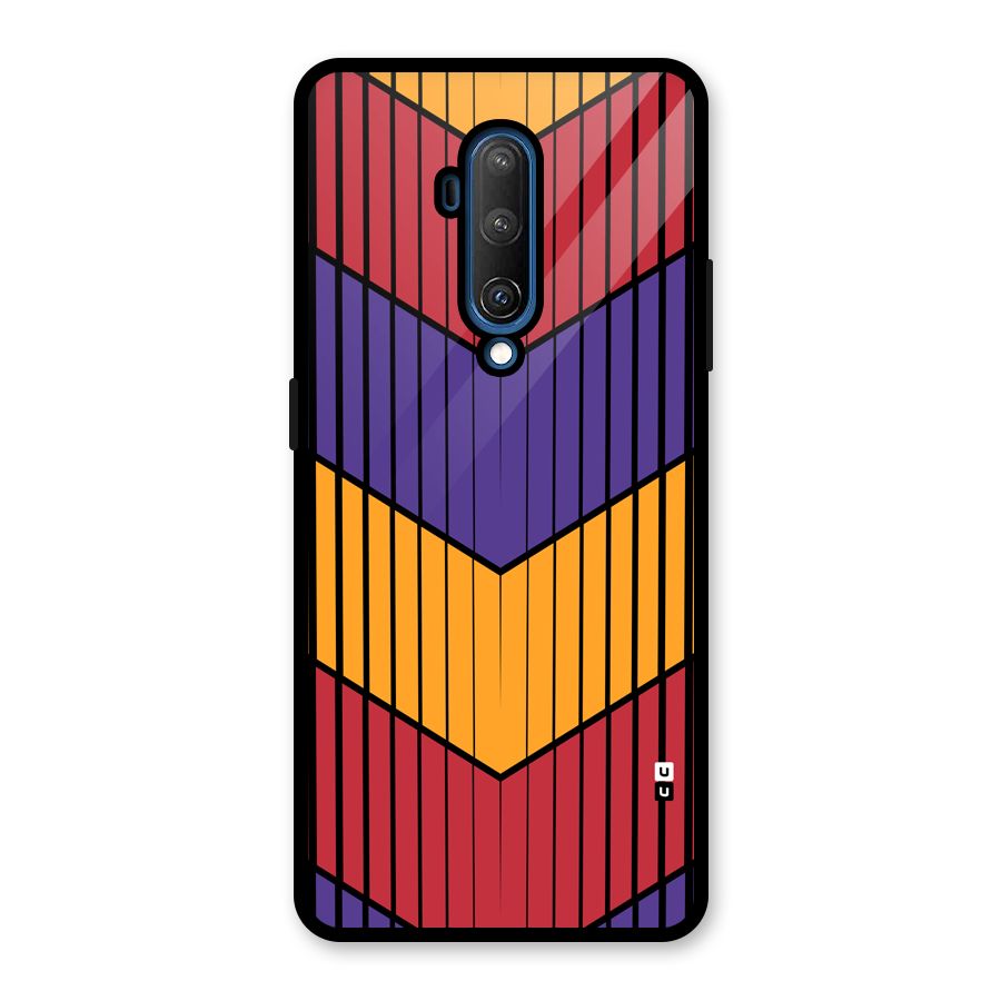 Angular Stripes Glass Back Case for OnePlus 7T Pro