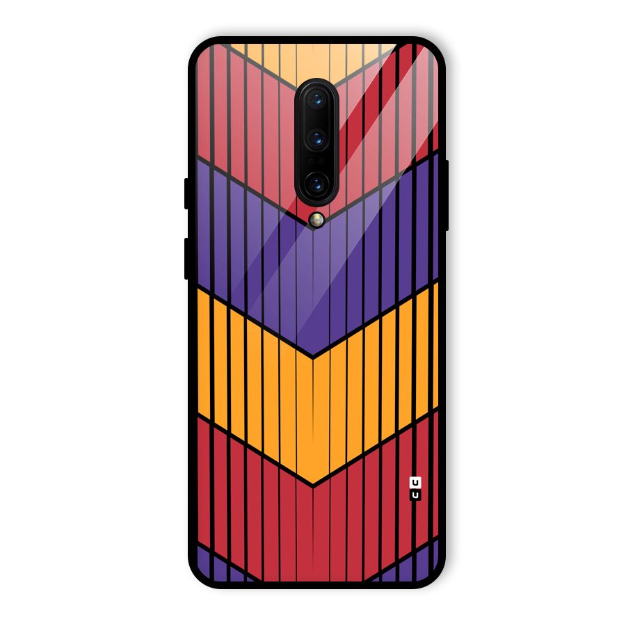 Angular Stripes Glass Back Case for OnePlus 7 Pro