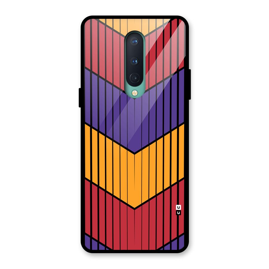 Angular Stripes Glass Back Case for OnePlus 8