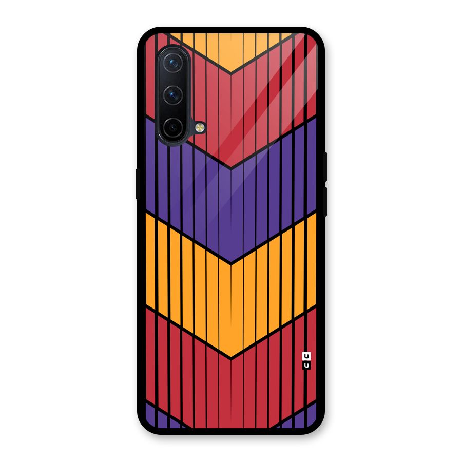 Angular Stripes Glass Back Case for OnePlus Nord CE 5G