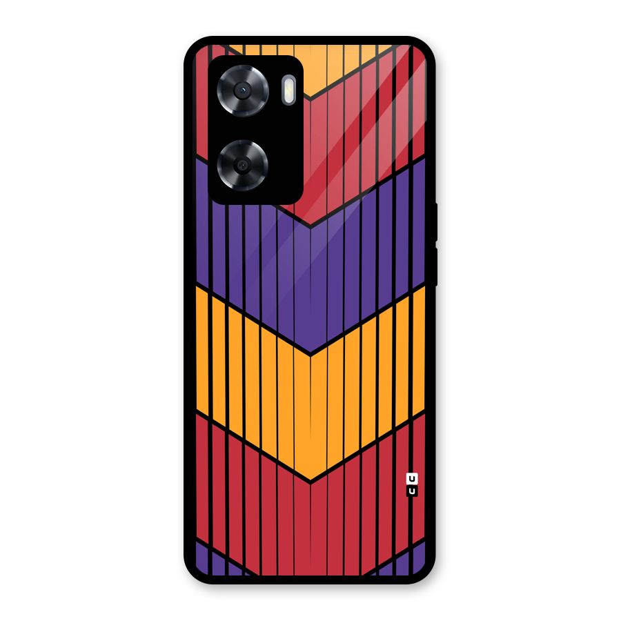 Angular Stripes Glass Back Case for OnePlus Nord N20 SE