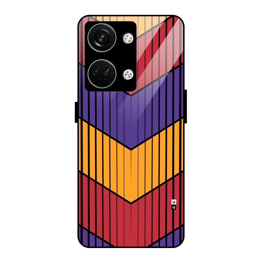 Angular Stripes Glass Back Case for Oneplus Nord 3