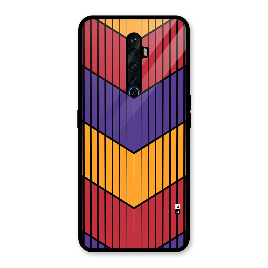 Angular Stripes Glass Back Case for Oppo Reno2 Z
