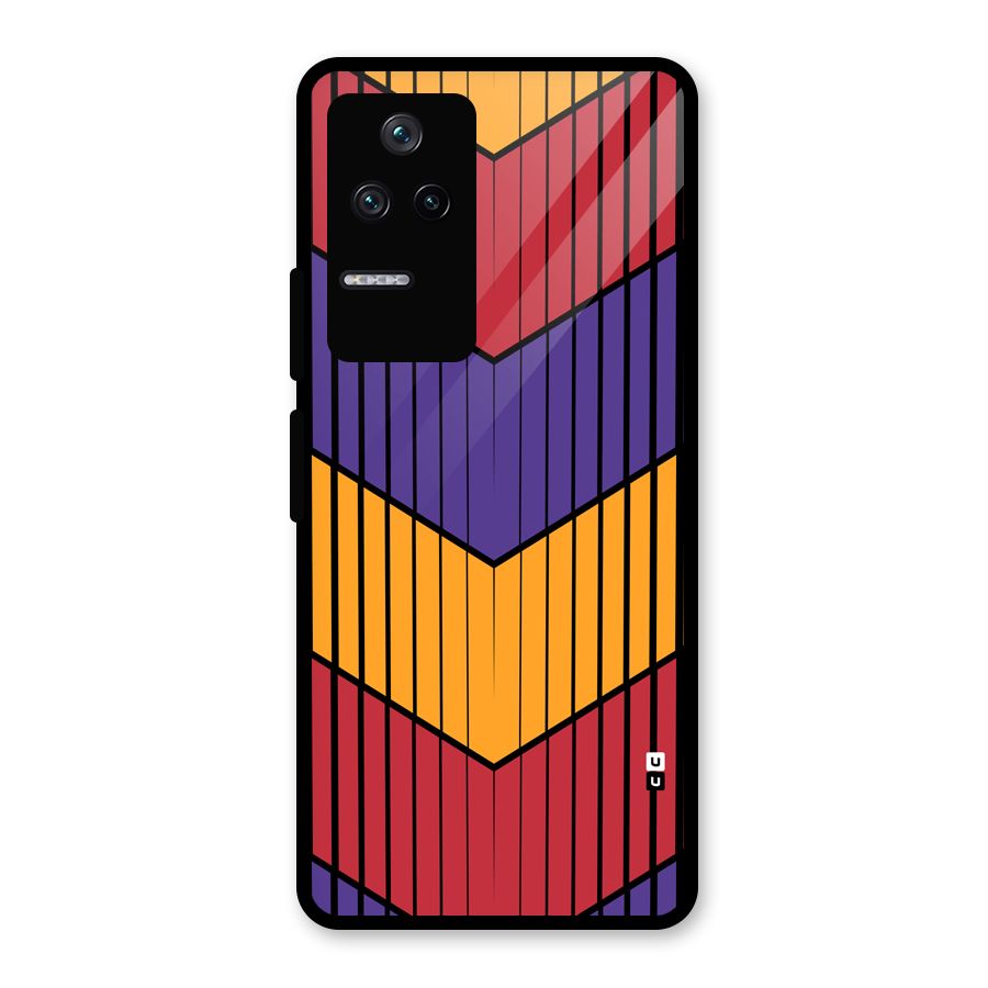 Angular Stripes Glass Back Case for Poco F4 5G