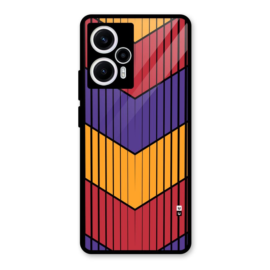 Angular Stripes Glass Back Case for Poco F5