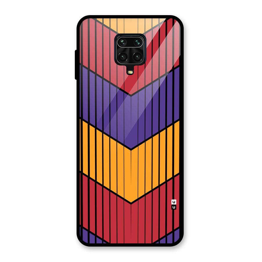 Angular Stripes Glass Back Case for Poco M2 Pro