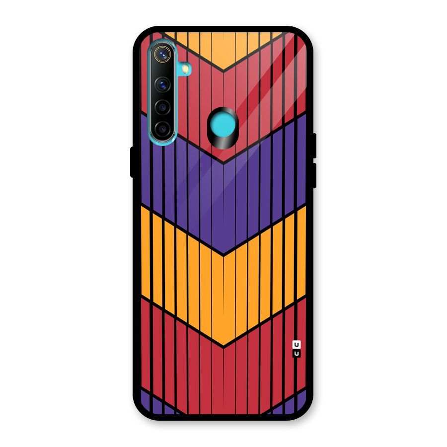 Angular Stripes Glass Back Case for Realme 5i