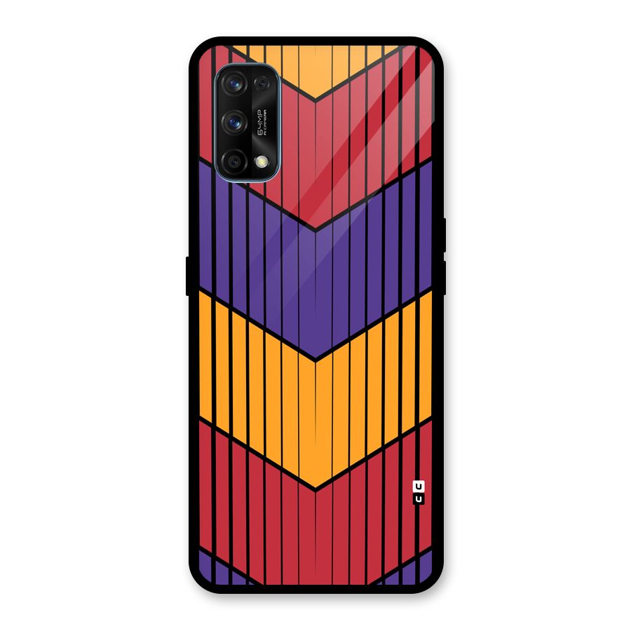 Angular Stripes Glass Back Case for Realme 7 Pro
