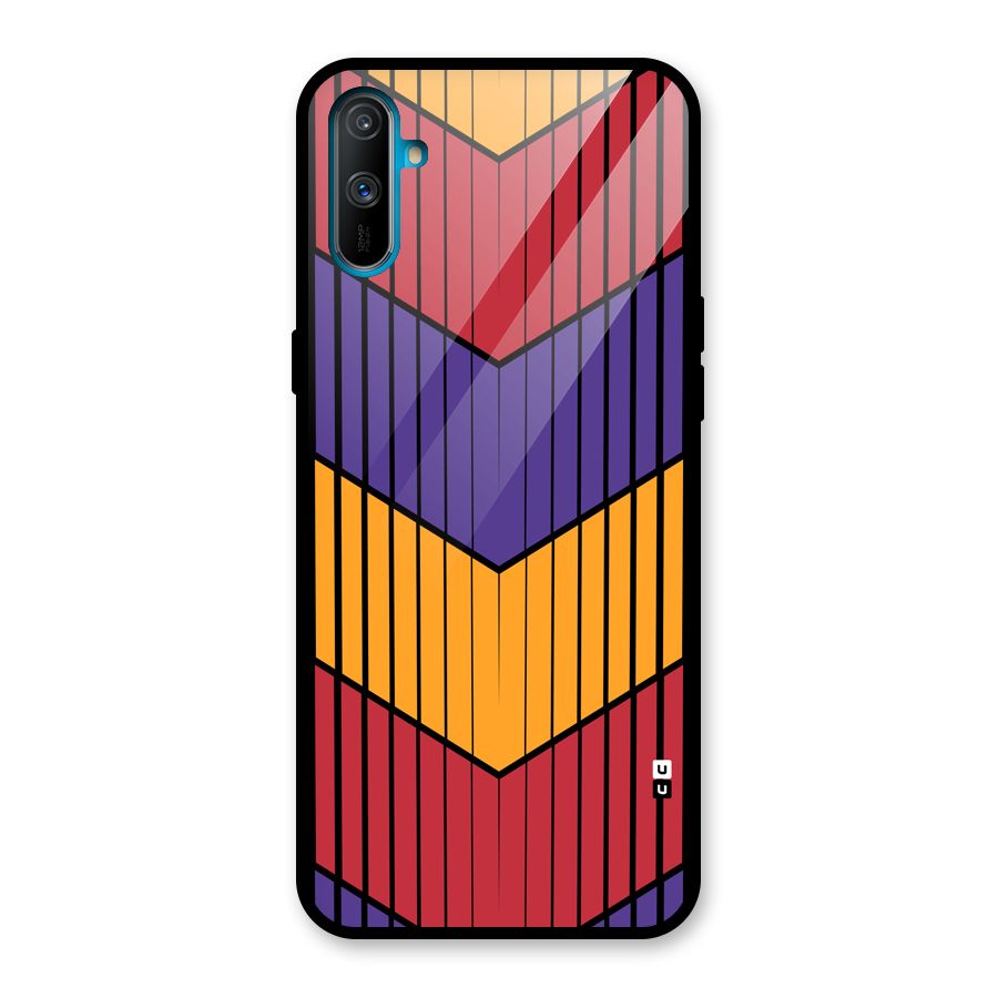 Angular Stripes Glass Back Case for Realme C3