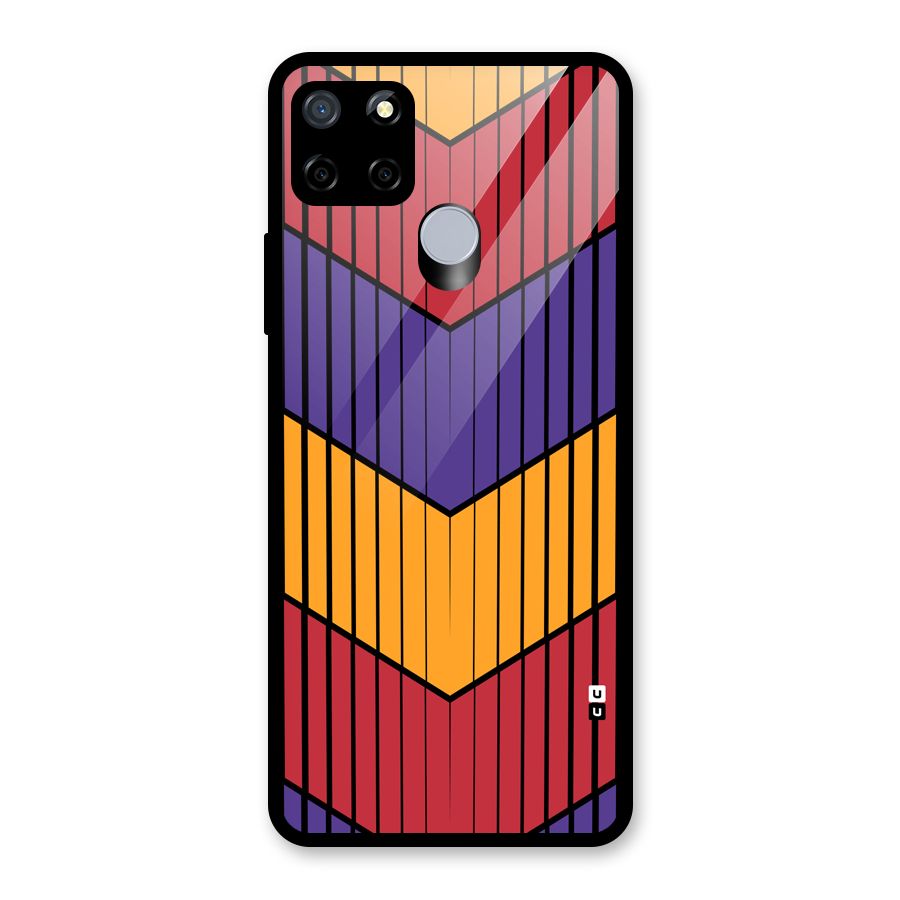 Angular Stripes Glass Back Case for Realme Narzo 20