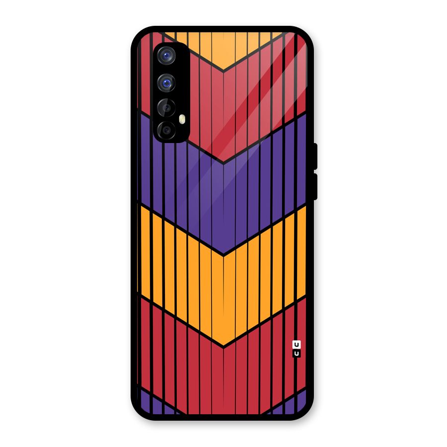 Angular Stripes Glass Back Case for Realme Narzo 20 Pro