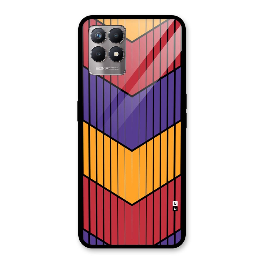 Angular Stripes Glass Back Case for Realme Narzo 50