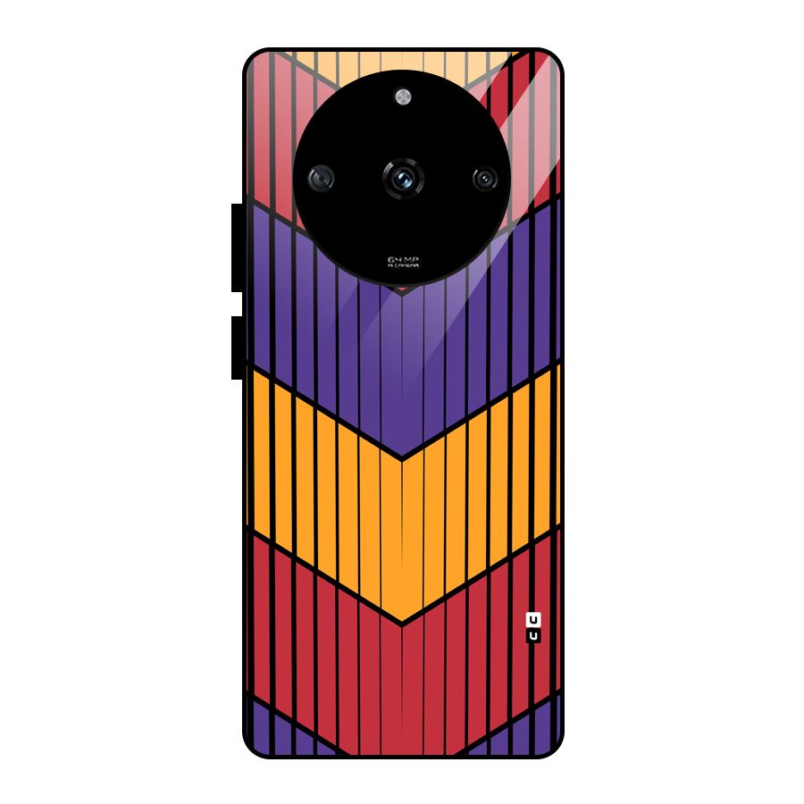 Angular Stripes Glass Back Case for Realme Narzo 60 5G