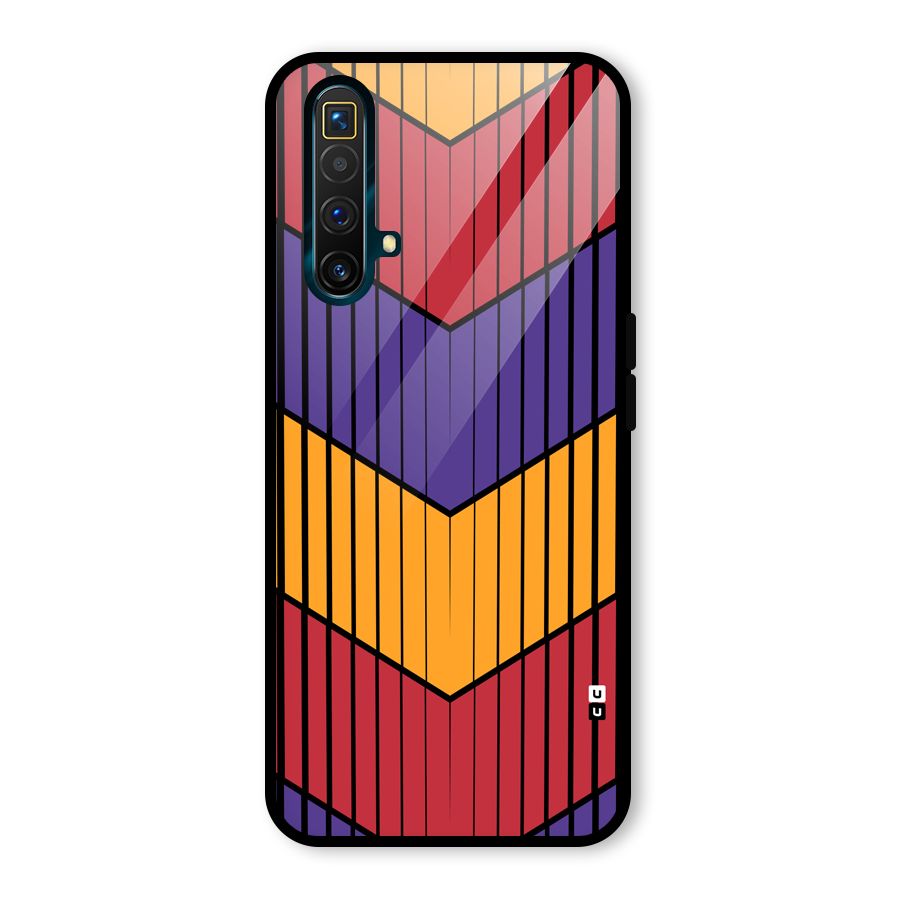 Angular Stripes Glass Back Case for Realme X3