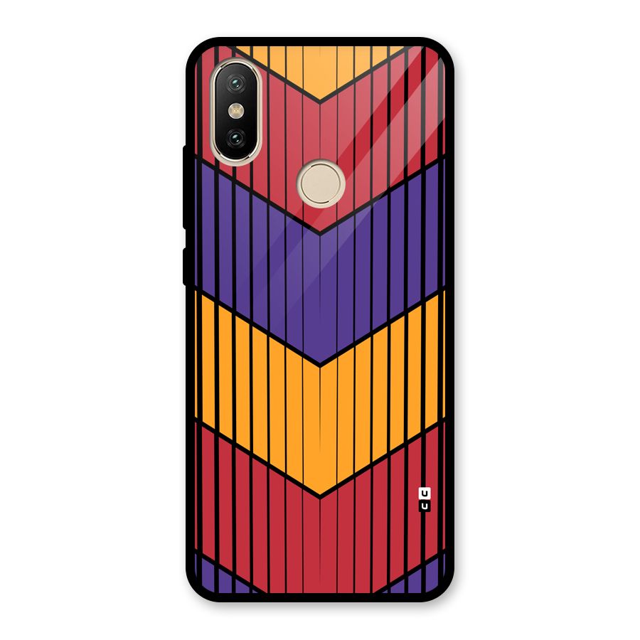 Angular Stripes Glass Back Case for Redmi A2