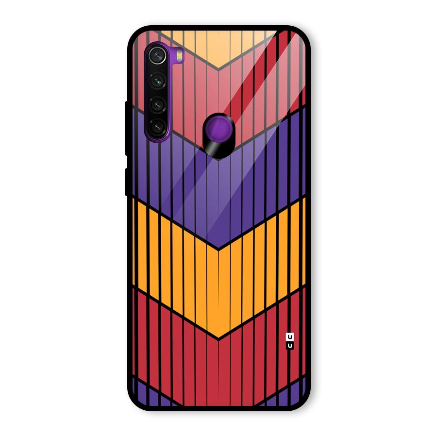 Angular Stripes Glass Back Case for Redmi Note 8