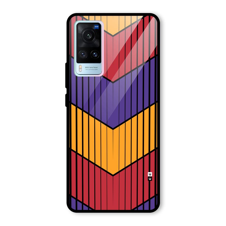 Angular Stripes Glass Back Case for Vivo X60