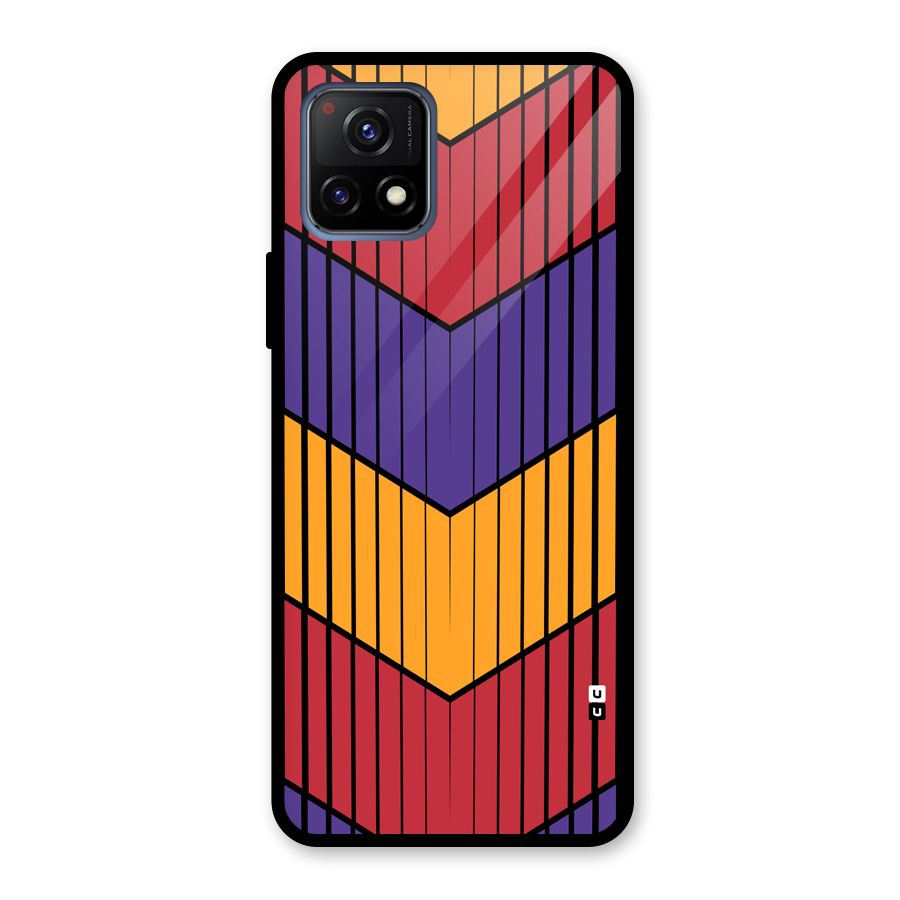 Angular Stripes Glass Back Case for Vivo Y72 5G