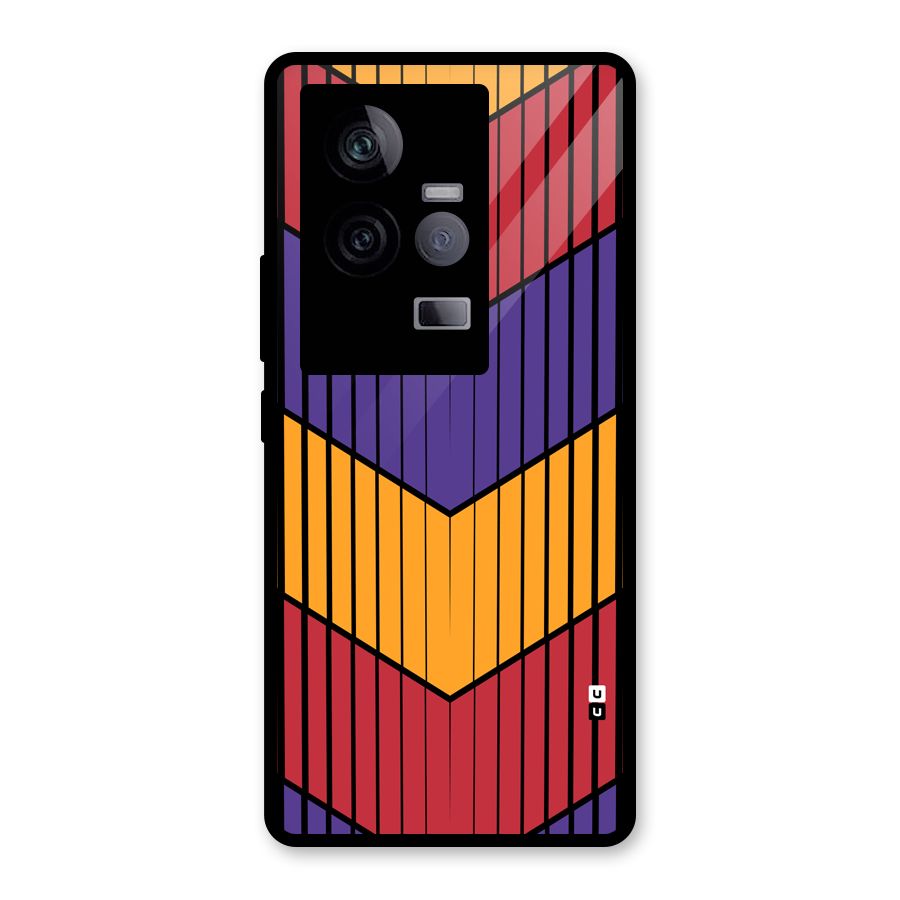Angular Stripes Glass Back Case for Vivo iQOO 11 5G