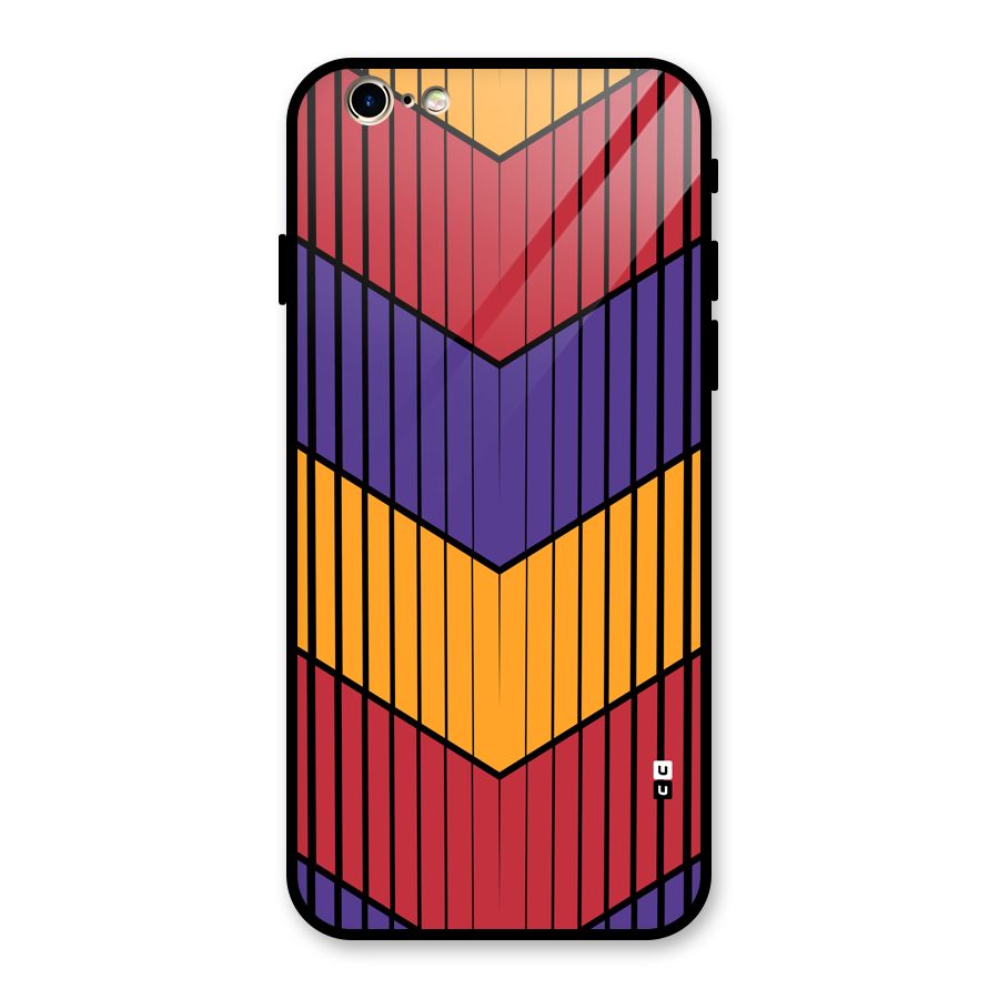 Angular Stripes Glass Back Case for iPhone 6 6S