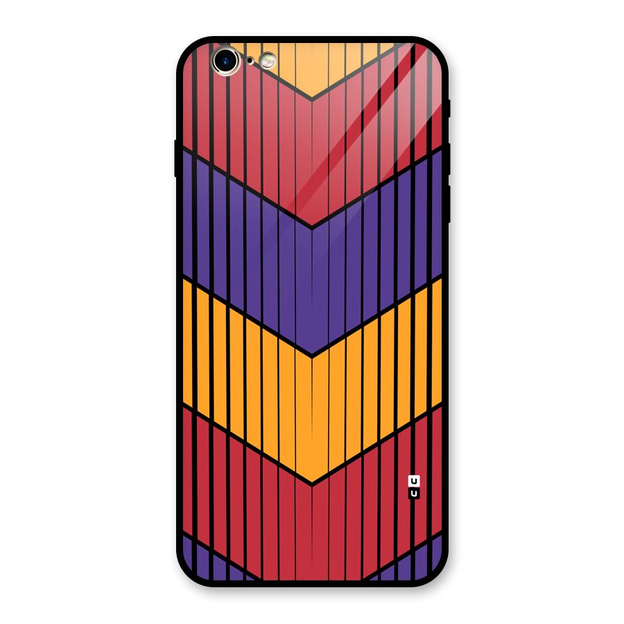 Angular Stripes Glass Back Case for iPhone 6 Plus 6S Plus