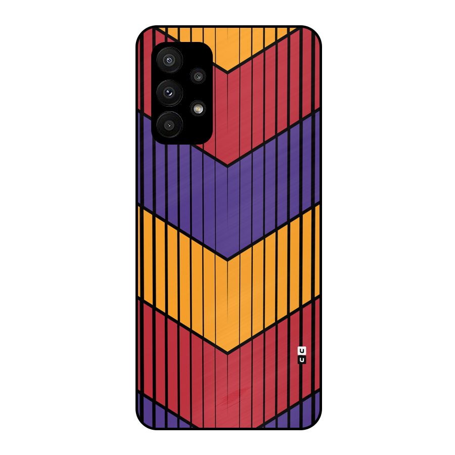 Angular Stripes Metal Back Case for Galaxy A23