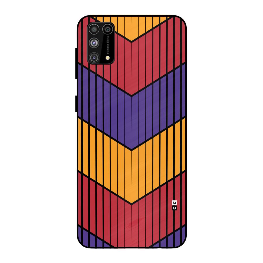 Angular Stripes Metal Back Case for Galaxy F41
