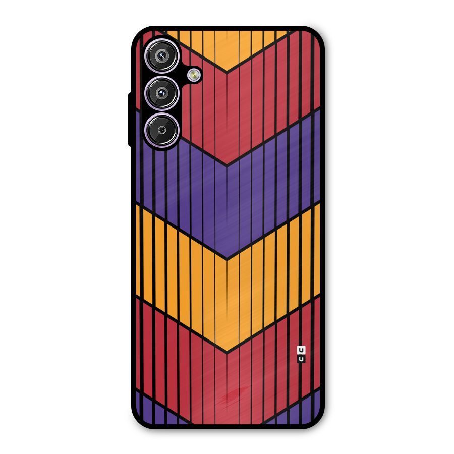 Angular Stripes Metal Back Case for Galaxy M15