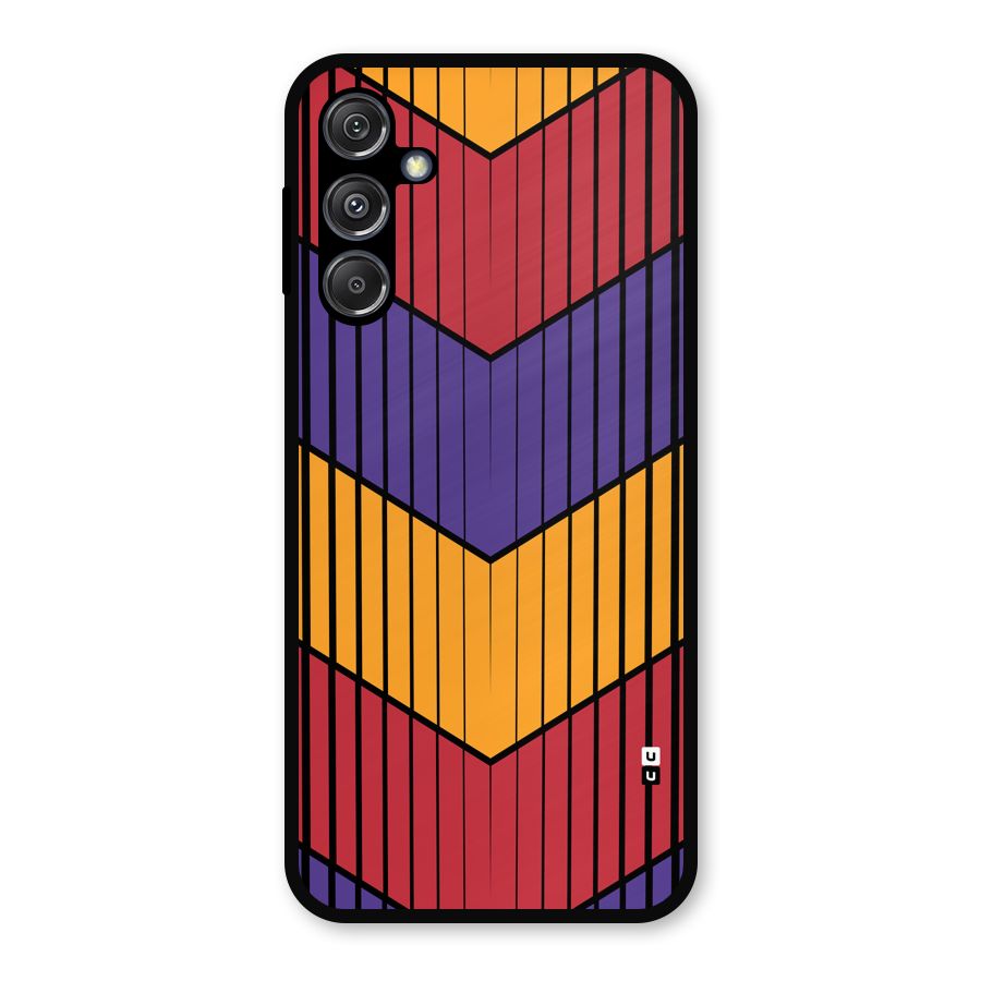 Angular Stripes Metal Back Case for Galaxy M34 5G