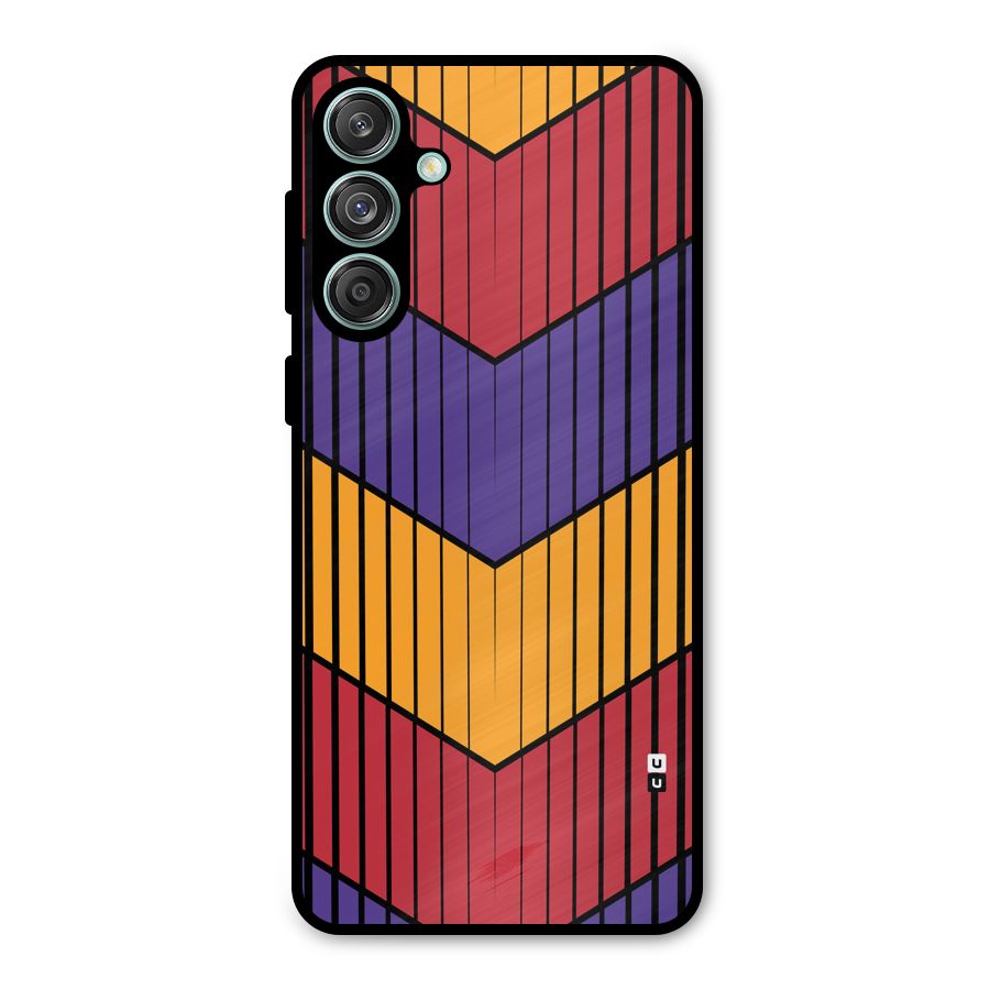Angular Stripes Metal Back Case for Galaxy M55 5G