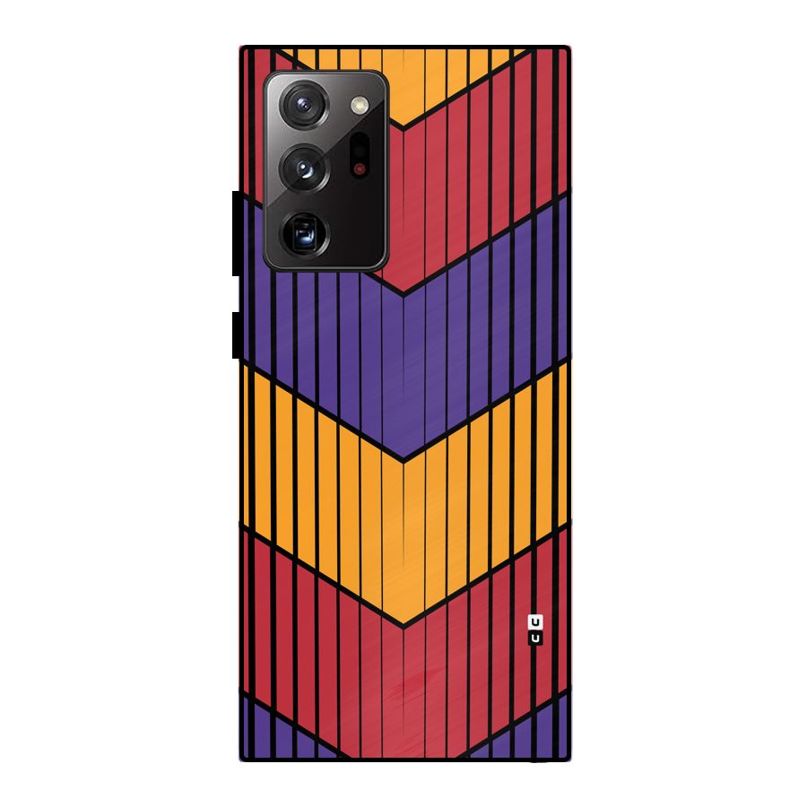 Angular Stripes Metal Back Case for Galaxy Note 20 Ultra 5G