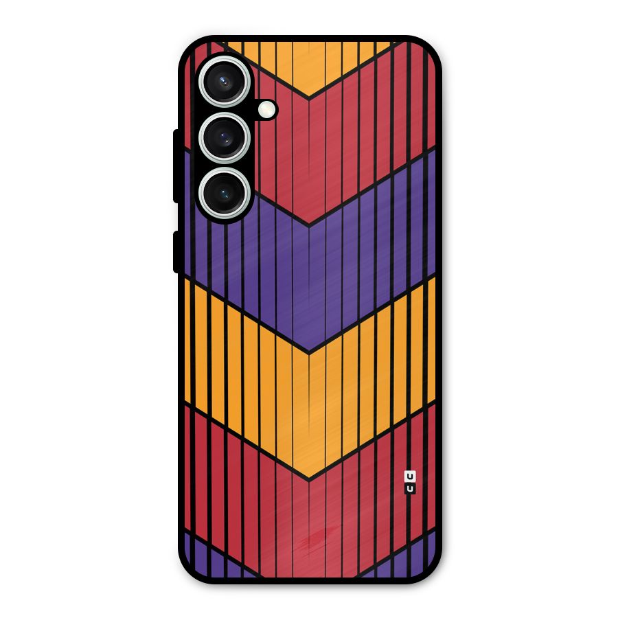 Angular Stripes Metal Back Case for Galaxy S23 FE