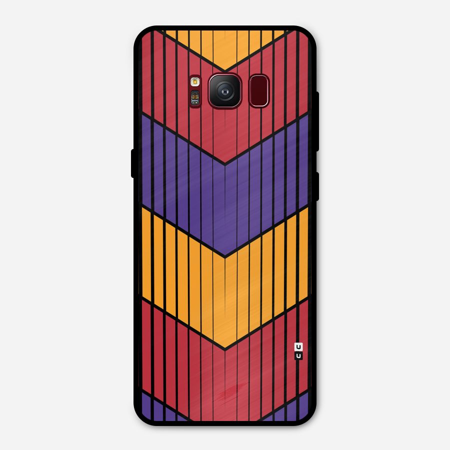 Angular Stripes Metal Back Case for Galaxy S8