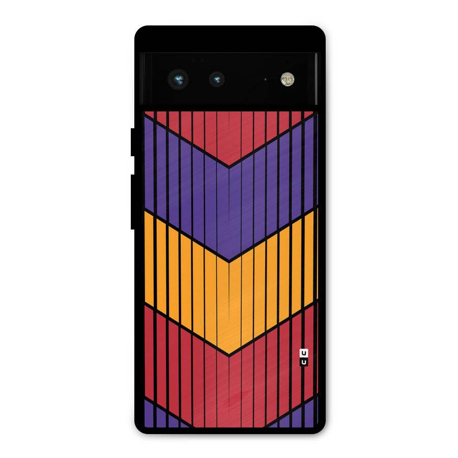 Angular Stripes Metal Back Case for Google Pixel 6