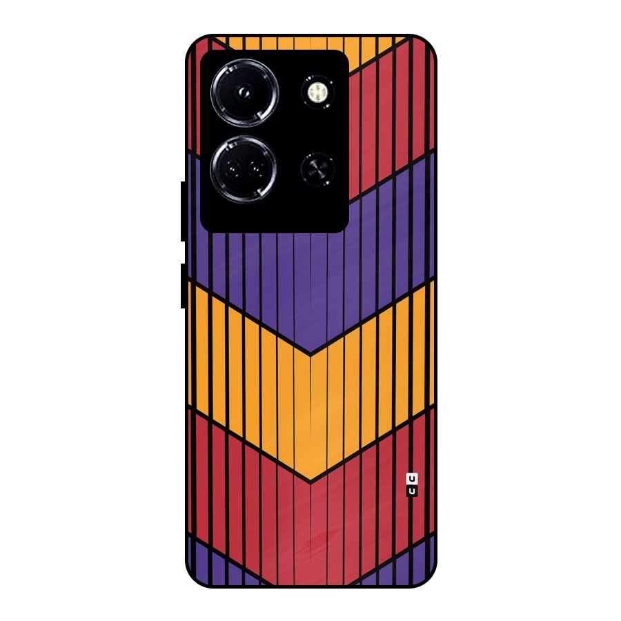 Angular Stripes Metal Back Case for Infinix Note 30 5G