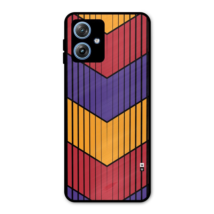 Angular Stripes Metal Back Case for Moto G54