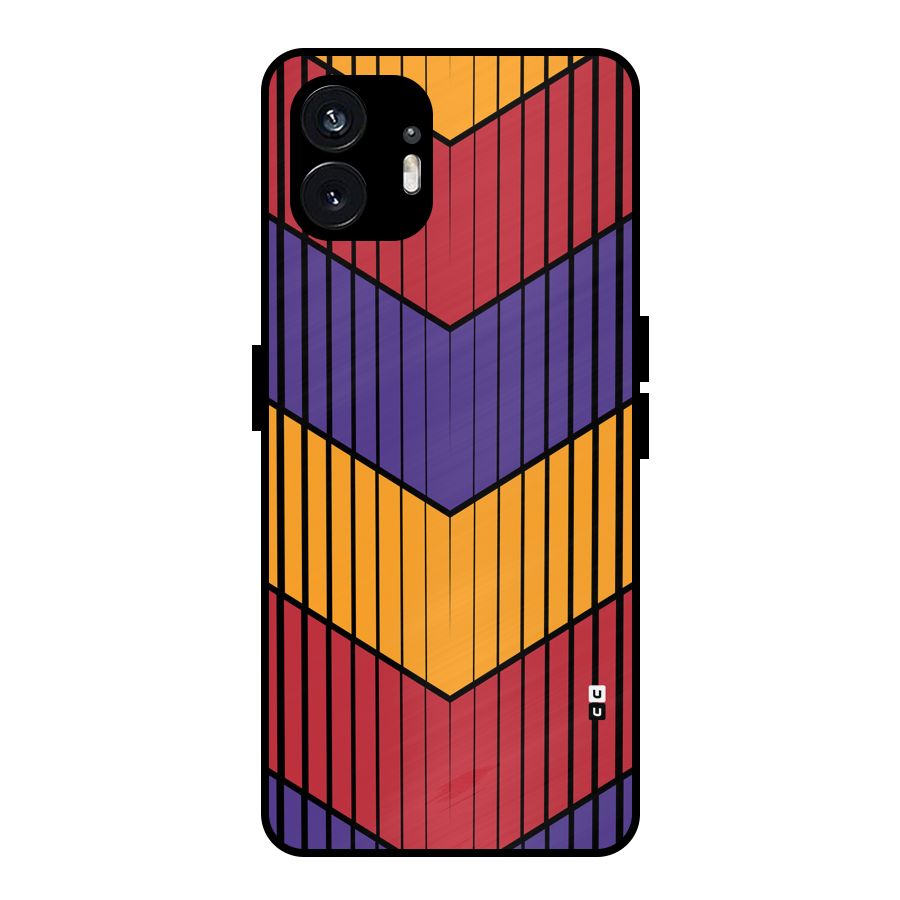 Angular Stripes Metal Back Case for Nothing Phone 2