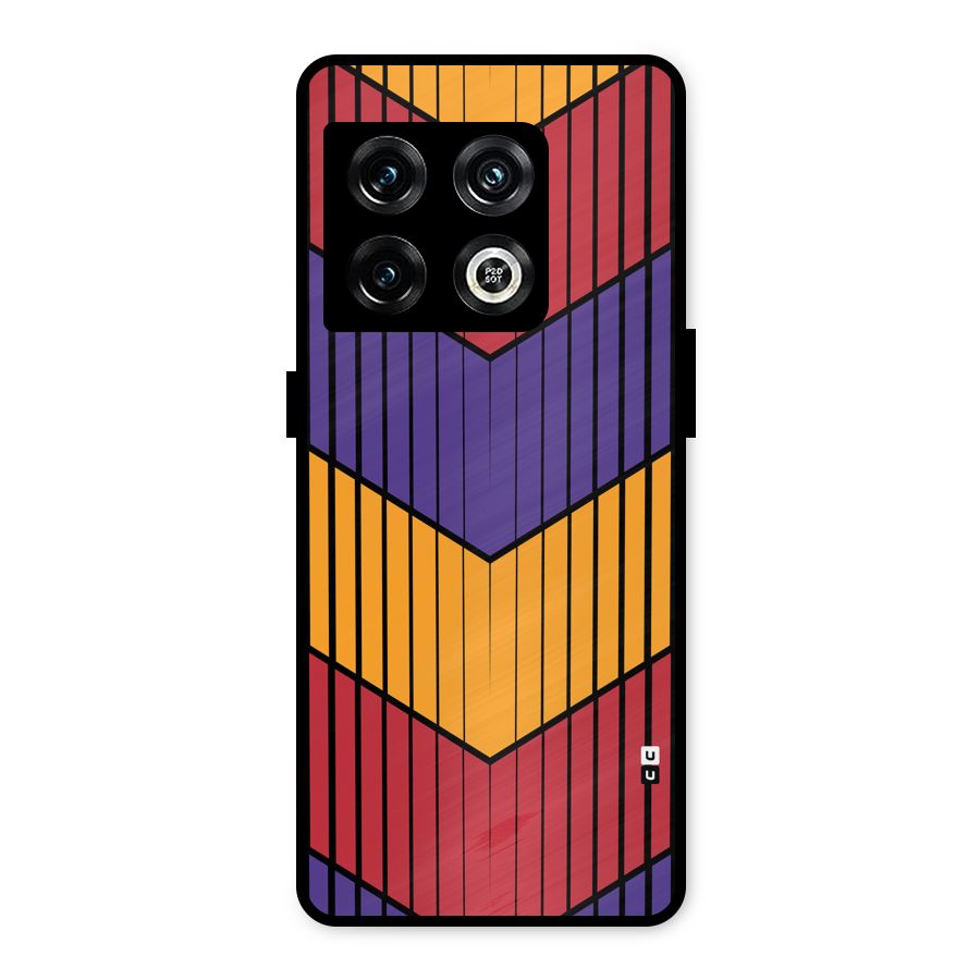 Angular Stripes Metal Back Case for OnePlus 10 Pro 5G