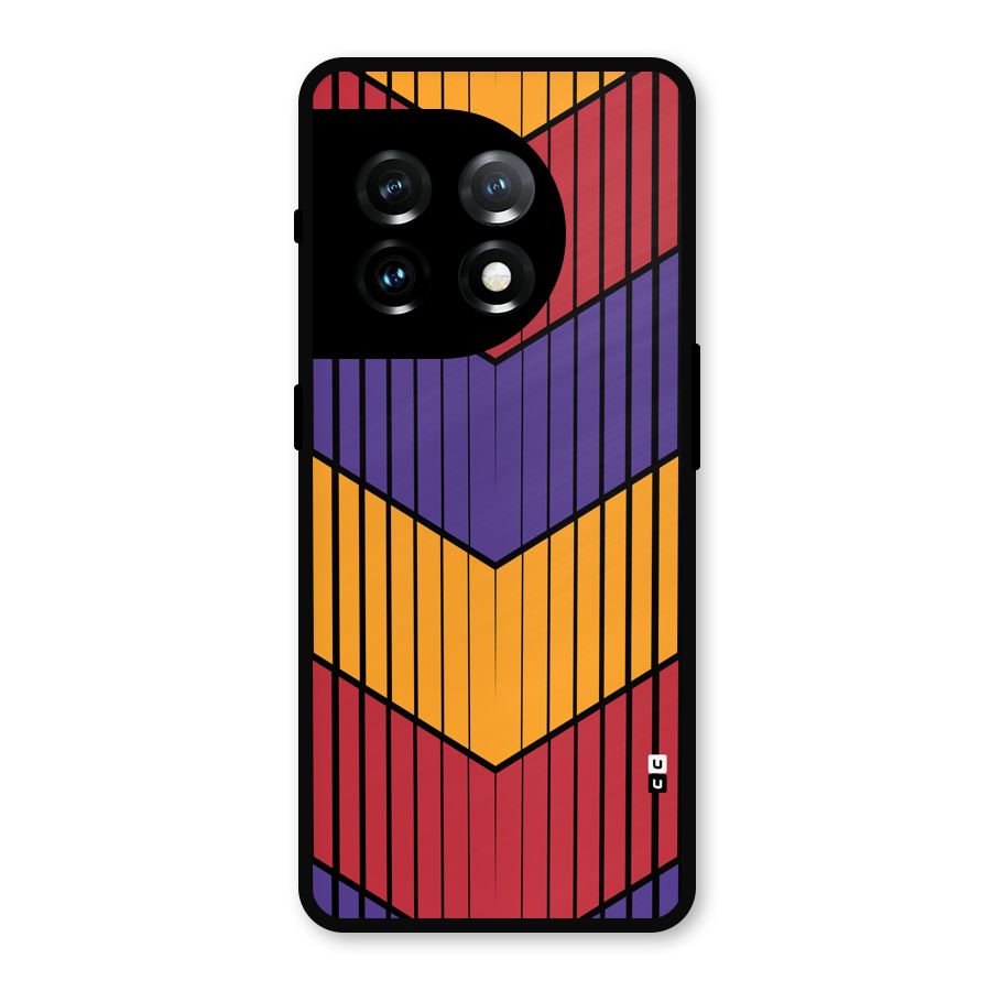 Angular Stripes Metal Back Case for OnePlus 11